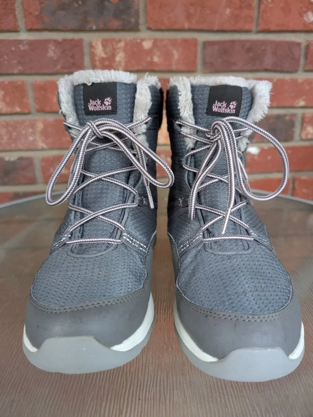 Kids Boys Girls Jack Wolfskin Snow Boots Grey Size 5